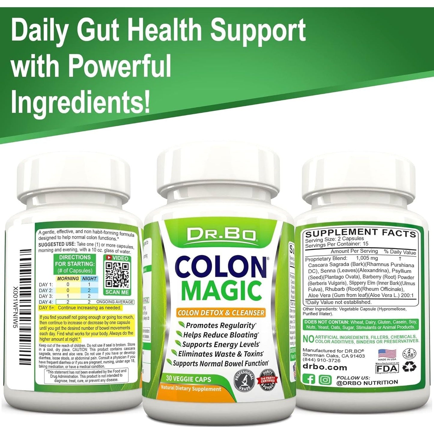 Colon Cleanse Detox Formula - Natural Bowel Cleanser Pills for Intestinal Bloating & Fast Digestive Cleansing