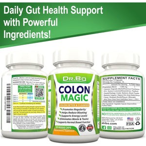 Colon Cleanse Detox Formula - Natural Bowel Cleanser Pills for Intestinal Bloating & Fast Digestive Cleansing