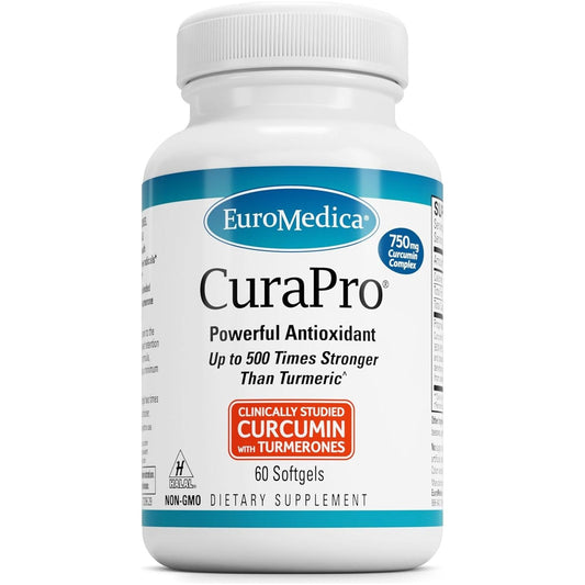 Euromedica Curapro - Clinically-Studied Liver, Brain, Heart & Immune Support - 60 Servings/750Mg