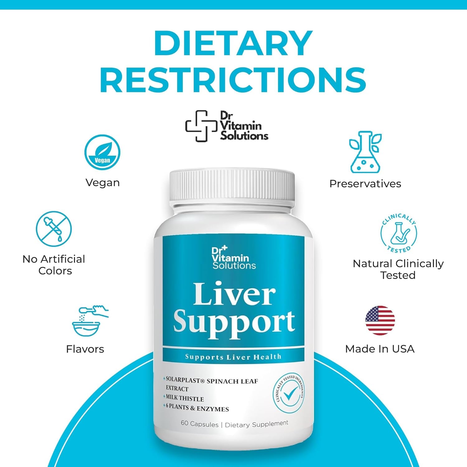 Liver Cleanse Detox and Repair - Milk Thistle Supplement for Natural Gallbladder Support, 30 Vegan Capsules