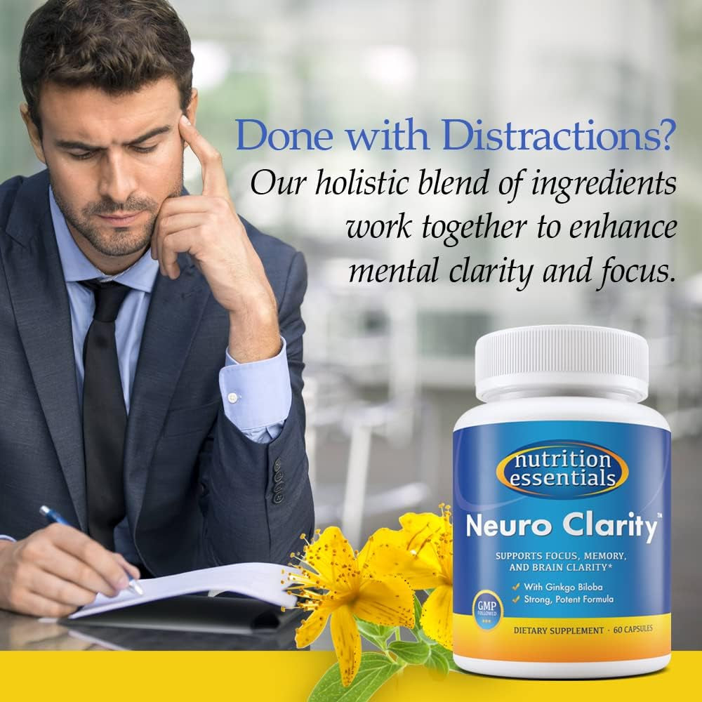 Nutrition Essentials Nootropic Brain Support Supplement - Caffeine-Free Capsules That Support the Brain