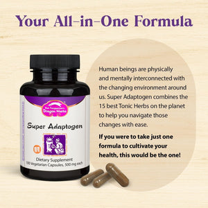 Dragon Herbs Super Adaptogen Support Well-Being, Mood, Immune Function, Strong Adaptive Response  (100 Capsules,500 Mg)”