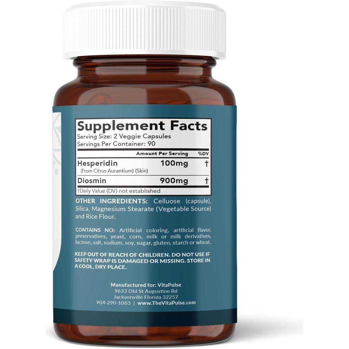 Hesperidin plus 1000Mg per Serving (180 Vegetarian Capsules) - 90 Days Supply