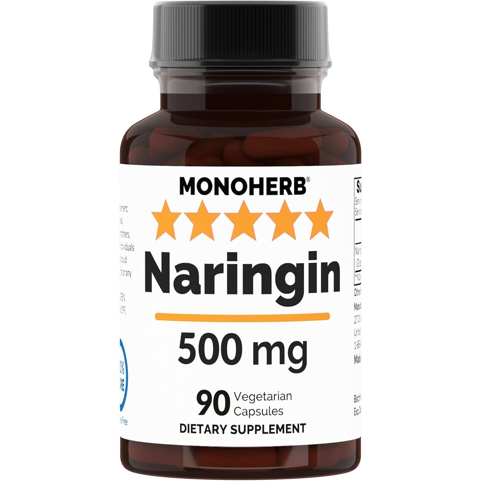 Naringin 500 Mg - 90 Veg Capsules - 90 Servings