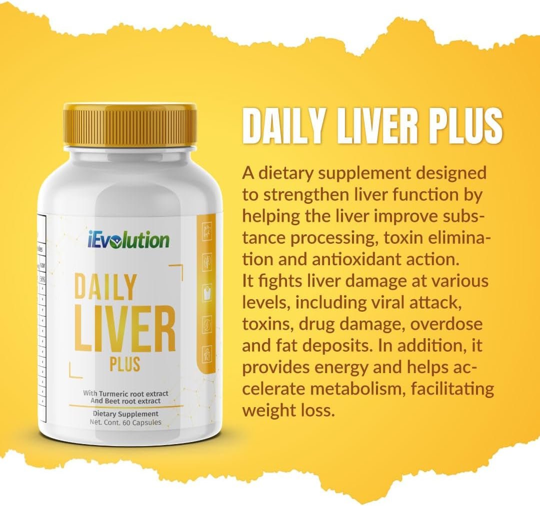 Daily Liver Plus | 60 Capsules Liver Cleanse Detox & Support Supplement - Suppviv