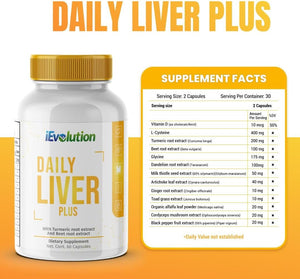 Daily Liver Plus | 60 Capsules Liver Cleanse Detox & Support Supplement - Suppviv