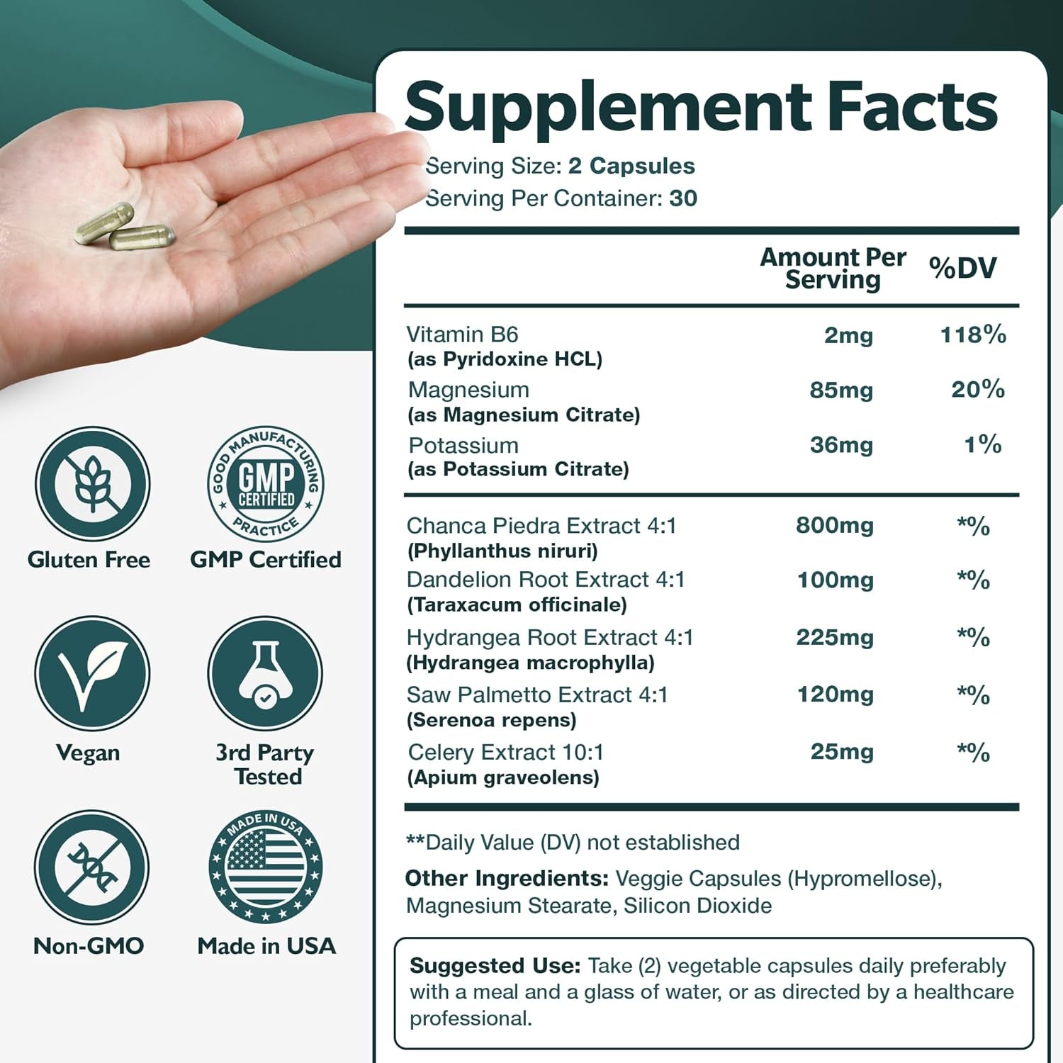 Chanca Piedra Stone Breaker Kidney & Gallbladder Cleanse 60 Capsules