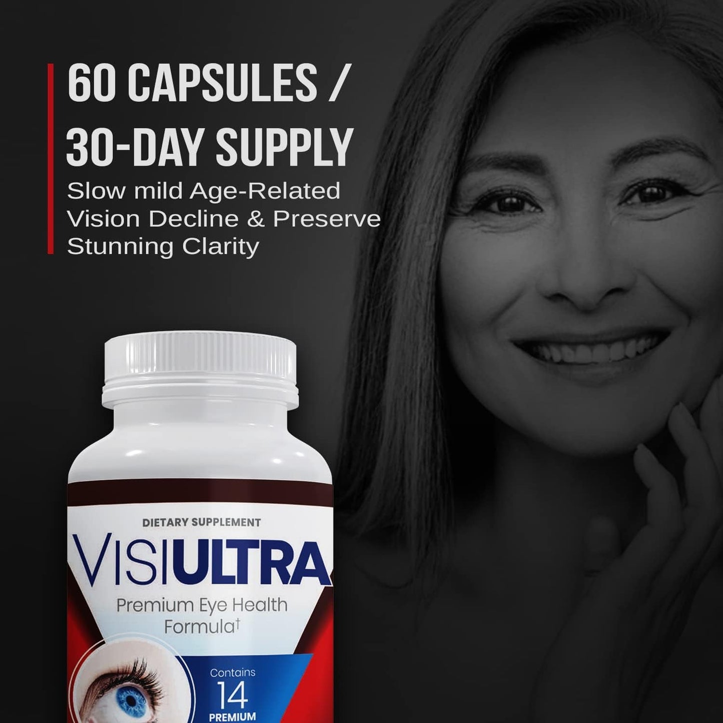 Eye Supplements for Adults - Includes Vitamin & Mineral for Healthy Clear Vision - Capsules for Eyesight Improvement