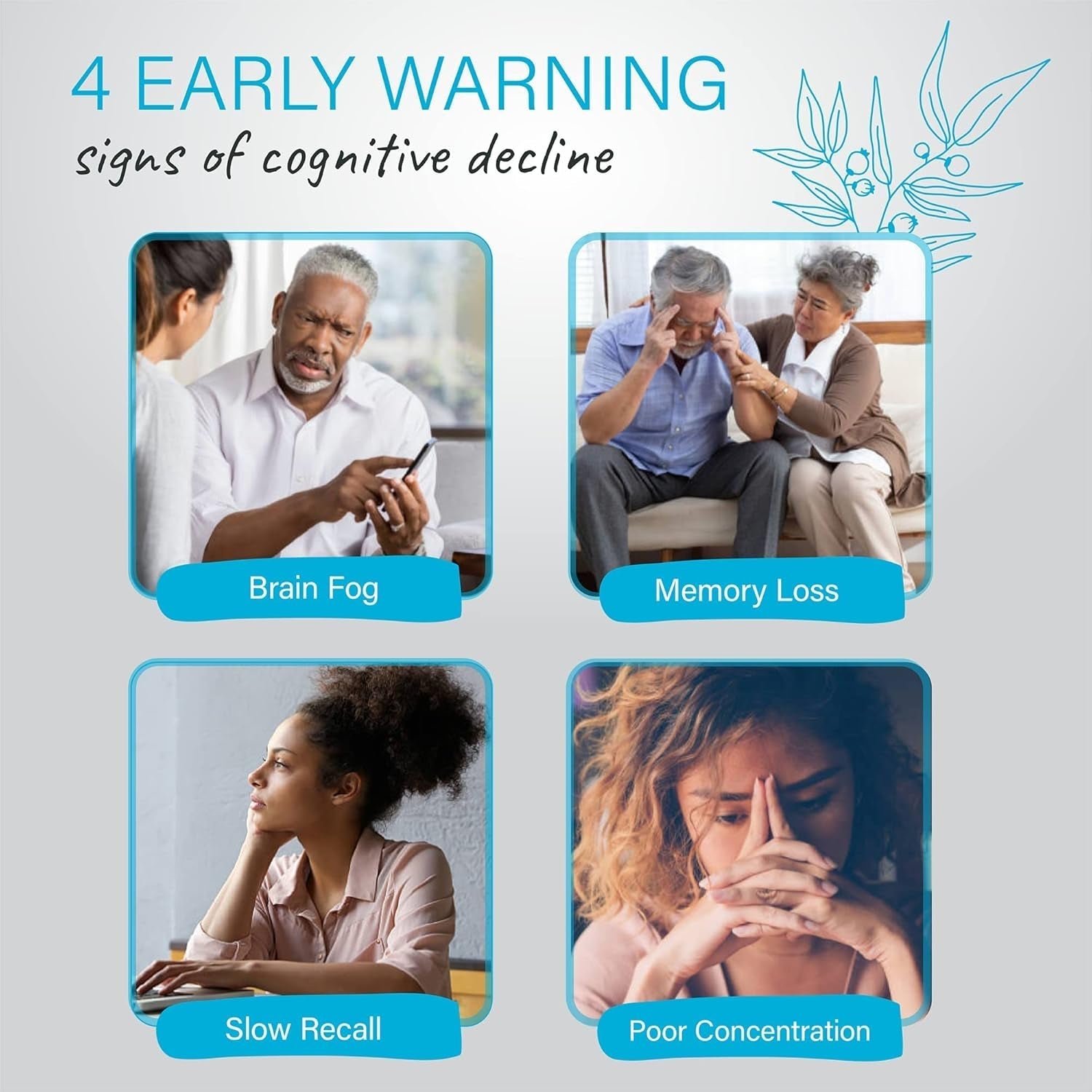 Organixx Powerful Brain Supplement to Support Brain Function, Clarity, Memory, Focus 60 Capsules