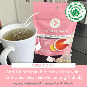 Flat Tummy Weekend Cleanse Tea - All Natural Colon Cleanse 30 Day Program