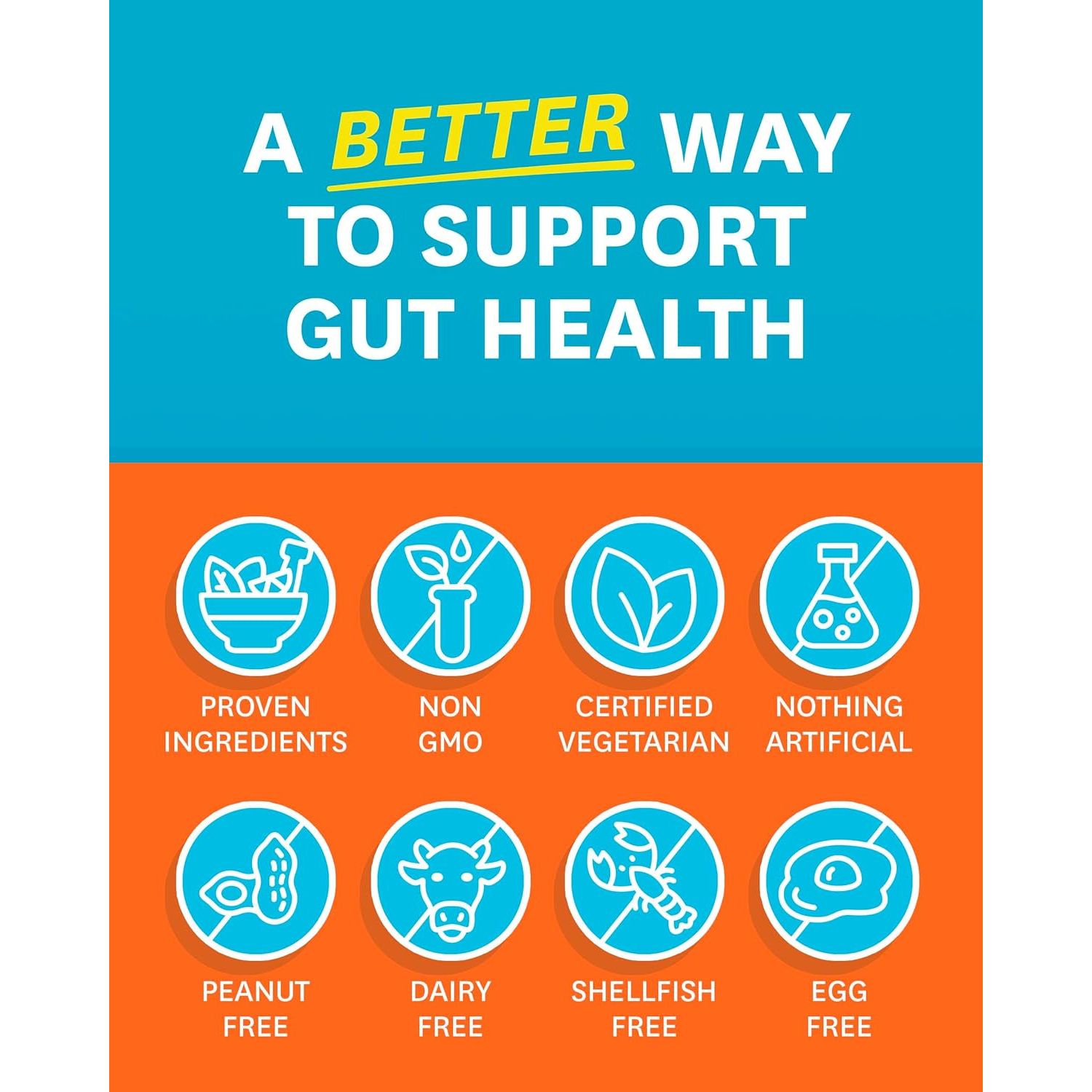 Zenwise Health NO Bloat Probiotics for Women and Men Digestive Health  60 Count