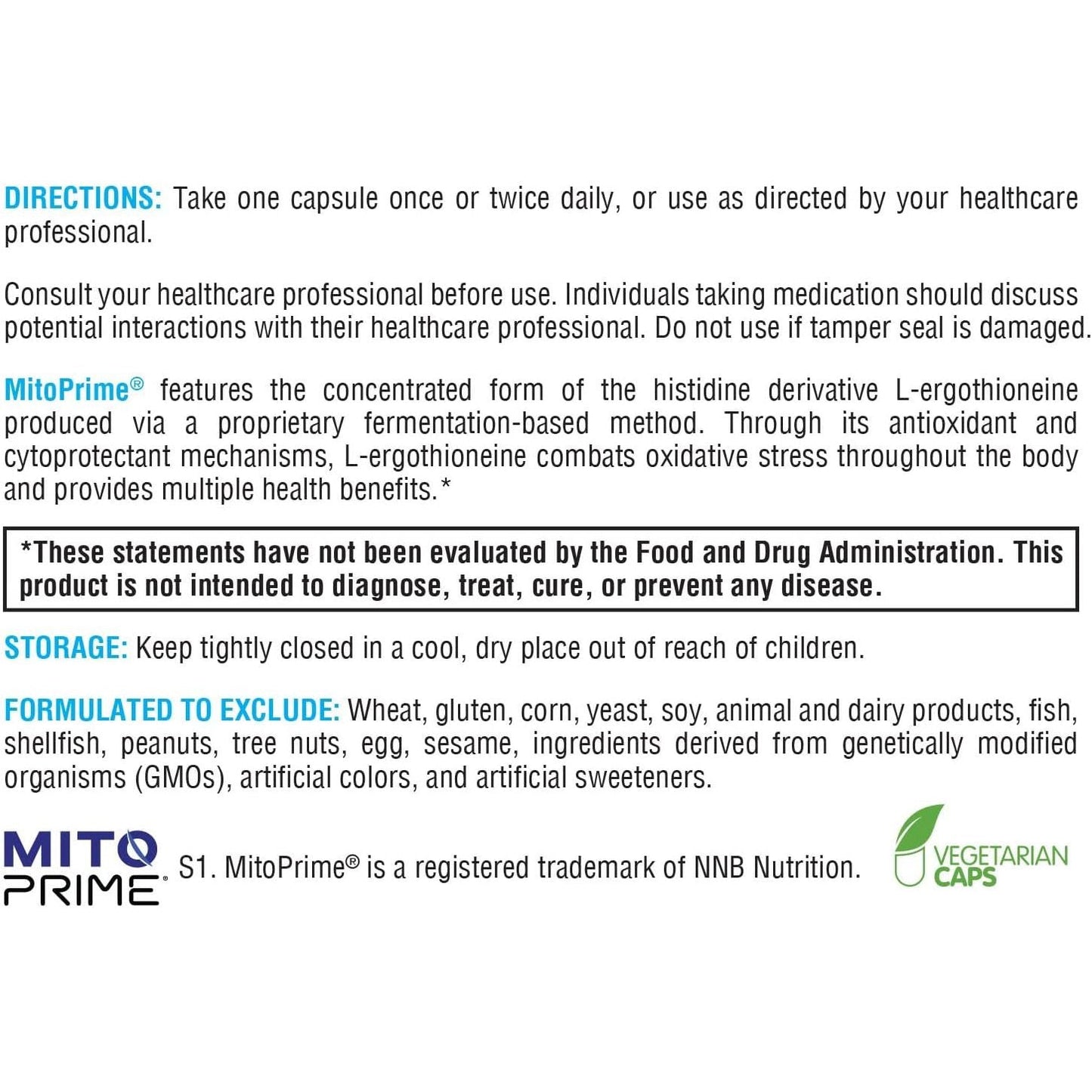 XYMOGEN Mitoprime - Antioxidant Supplement to Support Brain Health (30 Capsules)