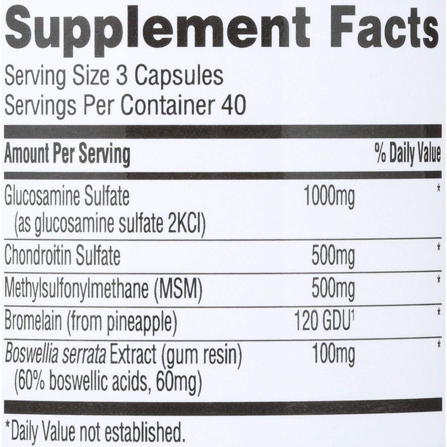 365 Everyday Value, Glucosamine Chondroitin & MSM, 120 Ct
