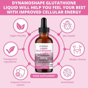 Liposomal Glutathione 2000Mg with Vitamin C - Antioxidant Supplement for Detox.