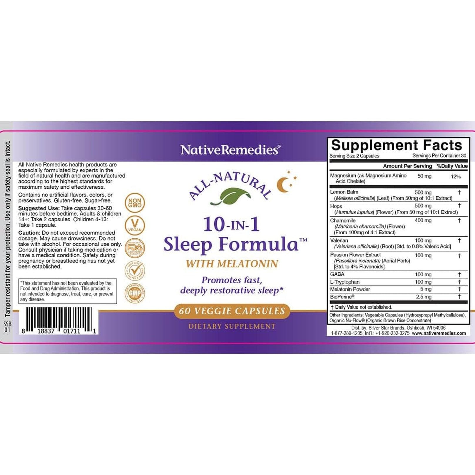 Native Remedies 10-In-1 Sleep Formula