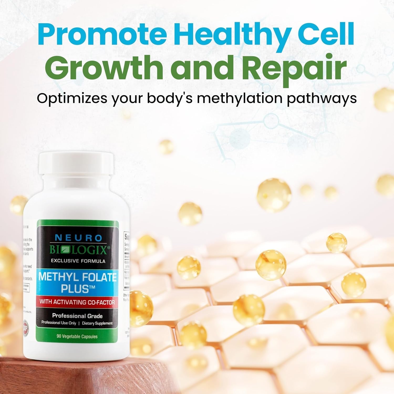 Methyl Folate plus - Advanced Blend of L-5-Methylfolate, Folinic Acid & B Vitamins for Methylation Support