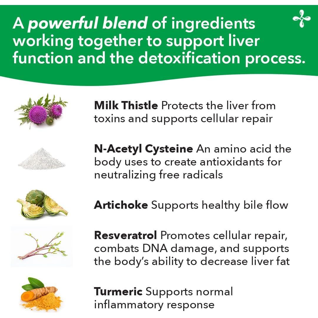 Lifeseasons Puri-T - Liver Cleanse & Detox Support Supplement - Supports Tissue Regeneration & Healthy Bile Flow - 60 Capsules