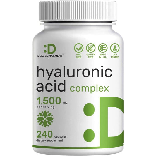 Deal Supplement Hyaluronic Acid Supplements 1,500Mg – 240 Capsules - Suppviv