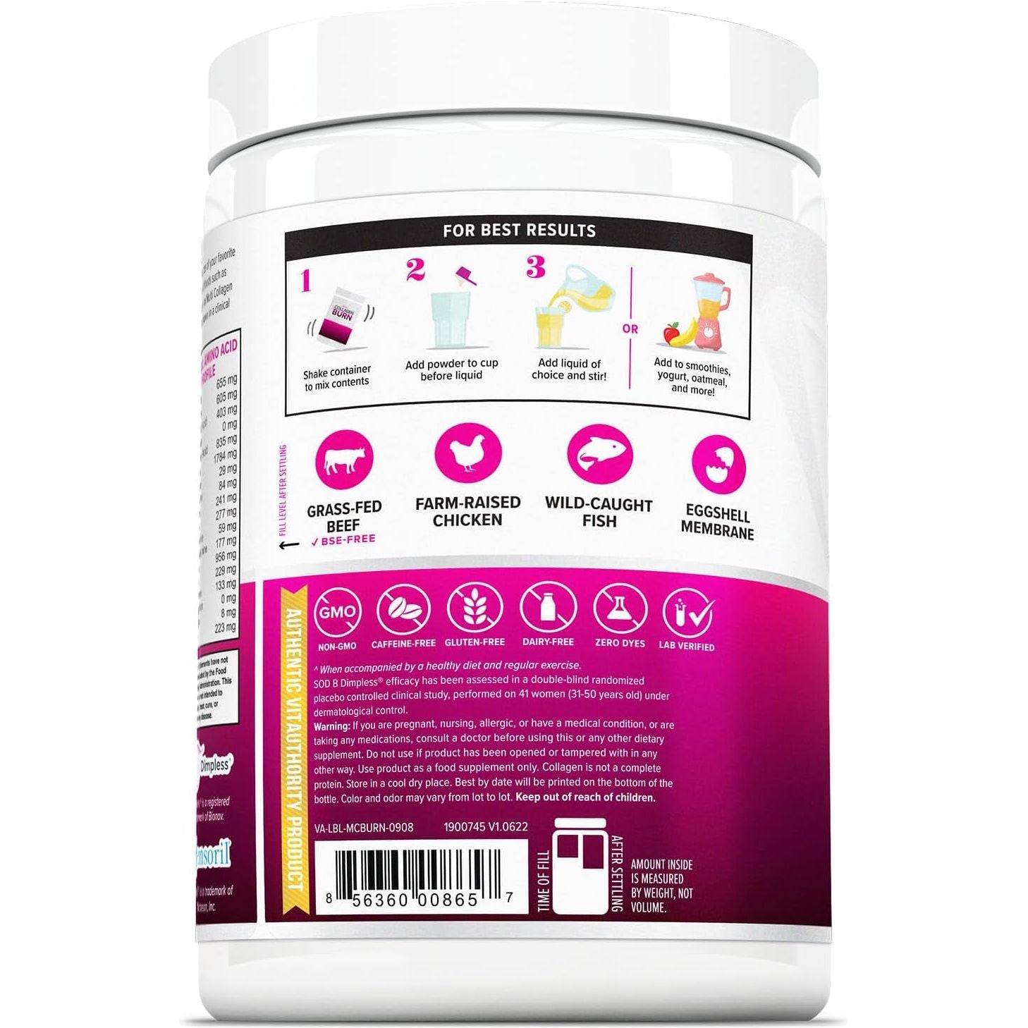Hydrolyzed Collagen Powder for Weight Loss - Collagen Burn Ultimate Beauty Complex - Unflavored