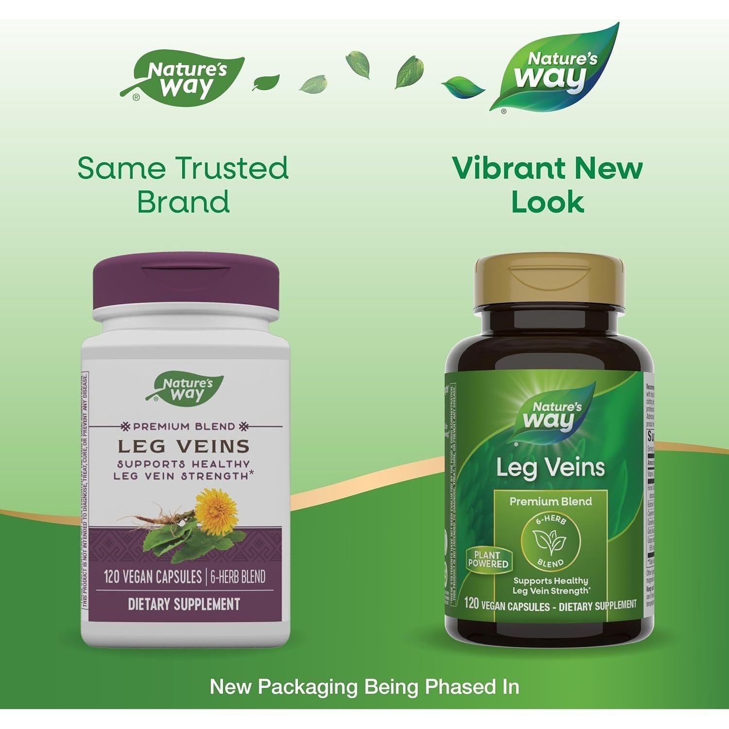 Nature'S Way Leg Veins, Supports Healthy Leg Vein Strength*, 120 Vegan Capsules