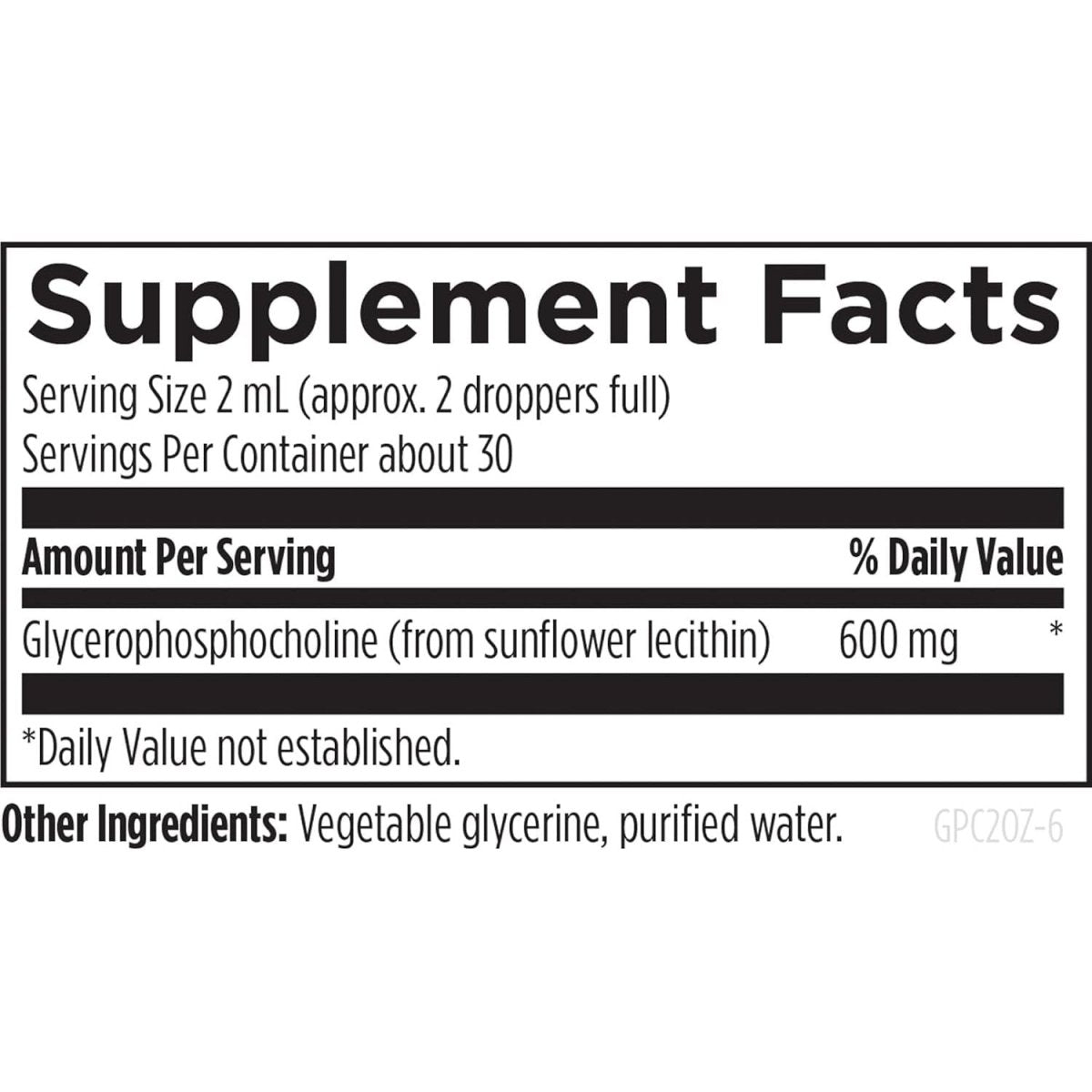 Designs for Health GPC Liquid Drops - 600Mg Soy Free Alpha Glycerophosphocholine Supplement,(30 Servings / 2Oz) - Suppviv