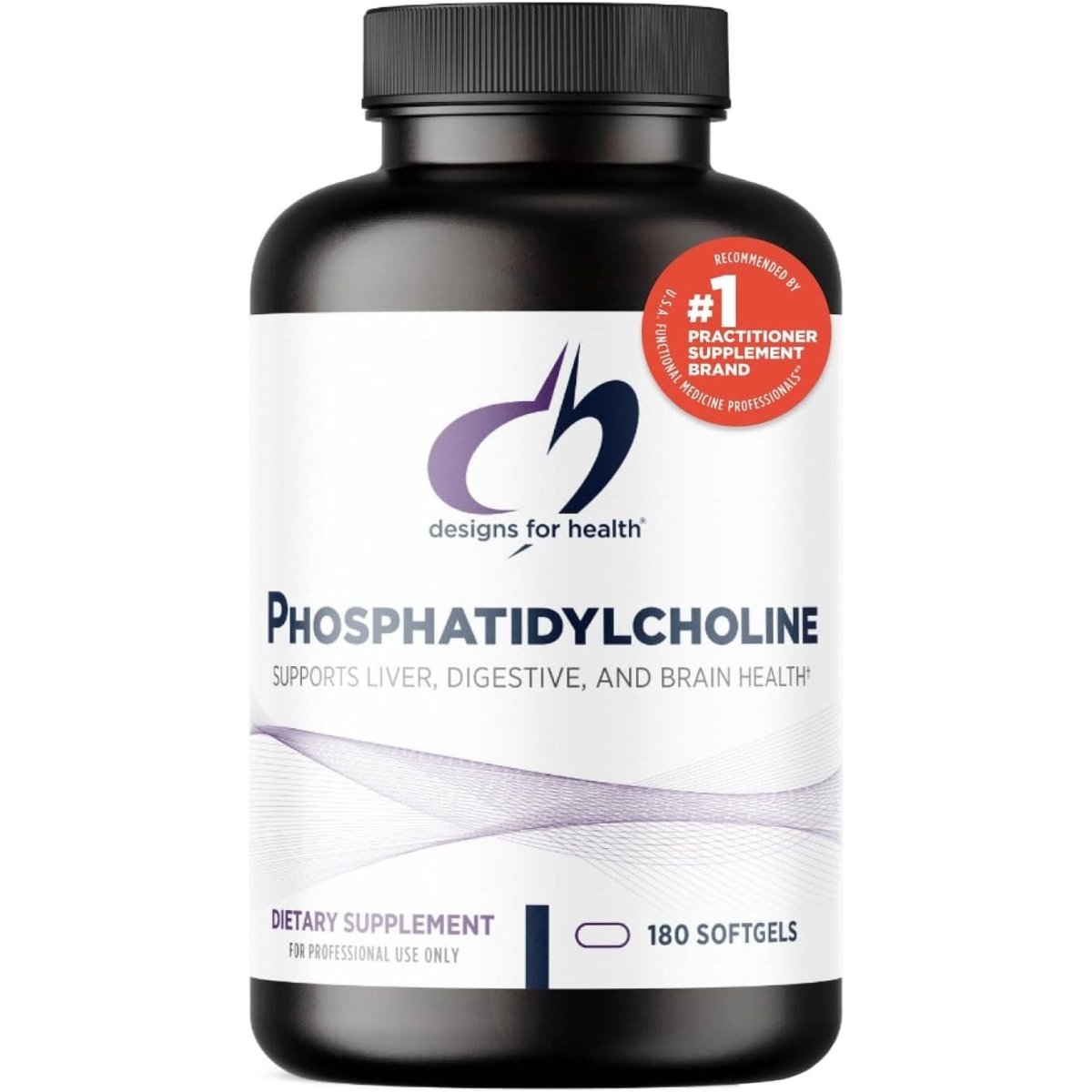 Designs for Health Phosphatidylcholine Softgels - Support Liver + Brain Health (180 Softgels) - Suppviv