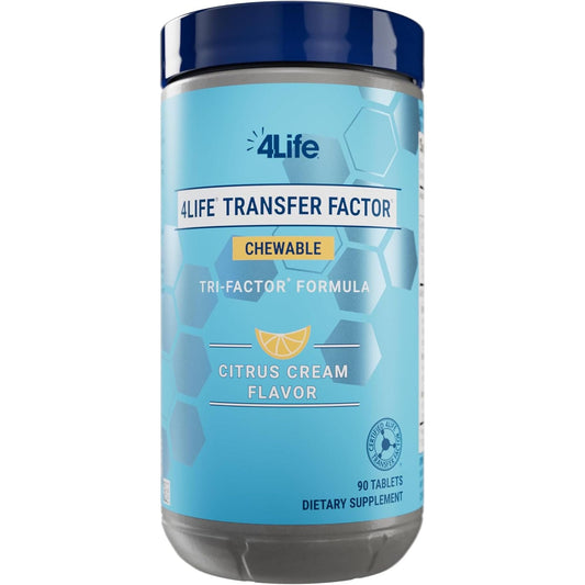4Life Transfer Factor Chewable Tri-Factor Formula - Citrus Cream Flavor - 90 Chewable Tablets