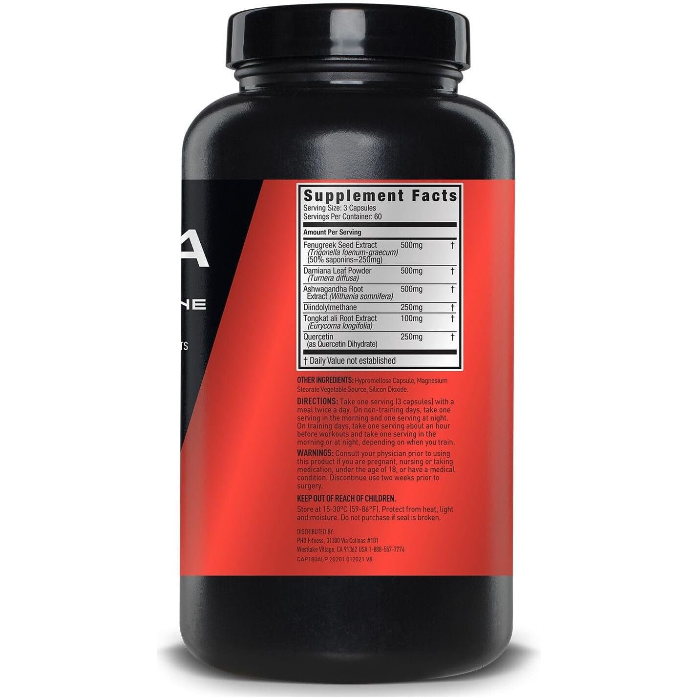 Alpha JYM Testosterone Support | Male Vitality, Hormone Optimization 180 Capsules