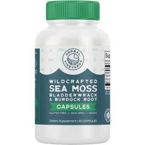 Herbal Vineyards Organic Wildcrafted Vegetable 60 Capsules | 1500MG | Powerful Immunity Booster