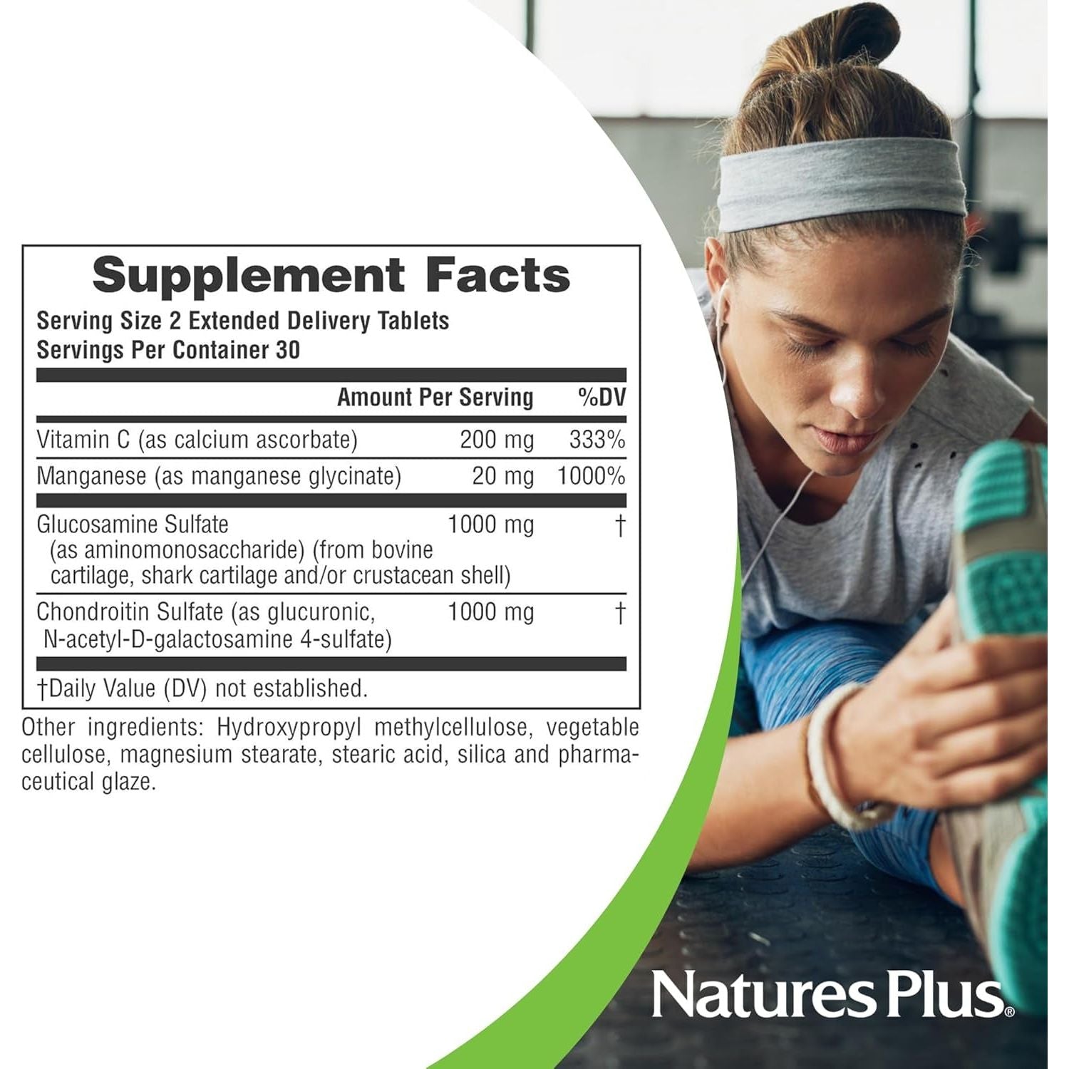 Natures plus Advanced Therapeutics Glucosamine/Chondroitin Rx Joint, Extended Delivery 30 Servings