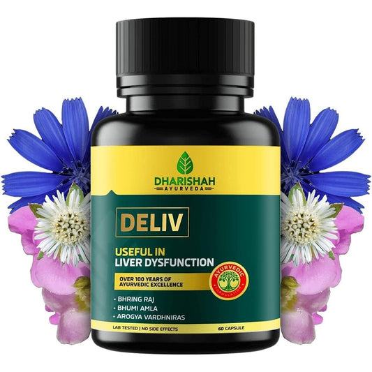Dharishah DELIV 60 Tablets Ayurvedic Medicine for Liver Problems - Suppviv