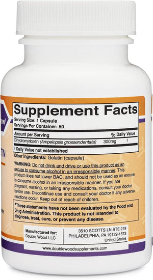 Dihydromyricetin (DHM) 50 Capsules, 300Mg, Liver Support Supplement - Suppviv