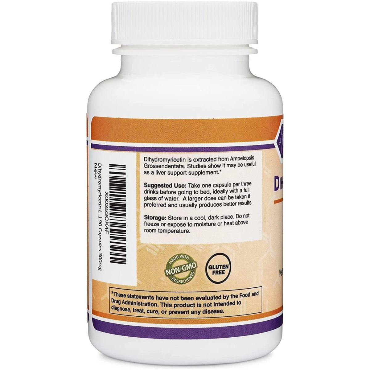 Dihydromyricetin (DHM) 50 Capsules, 300Mg, Liver Support Supplement - Suppviv
