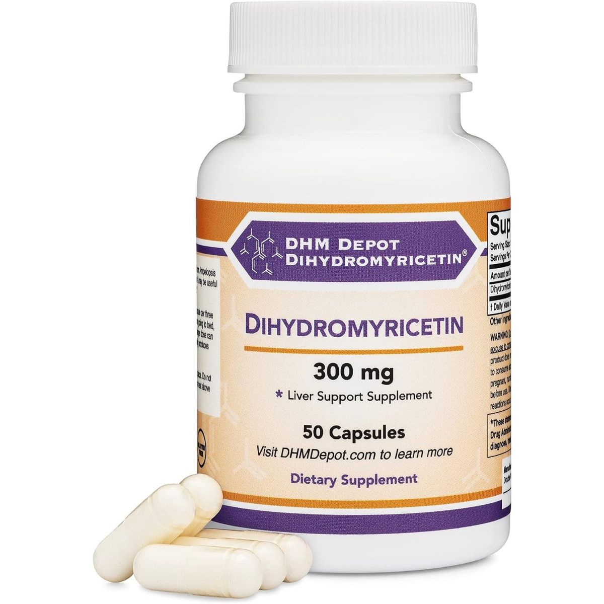 Dihydromyricetin (DHM) 50 Capsules, 300Mg, Liver Support Supplement - Suppviv