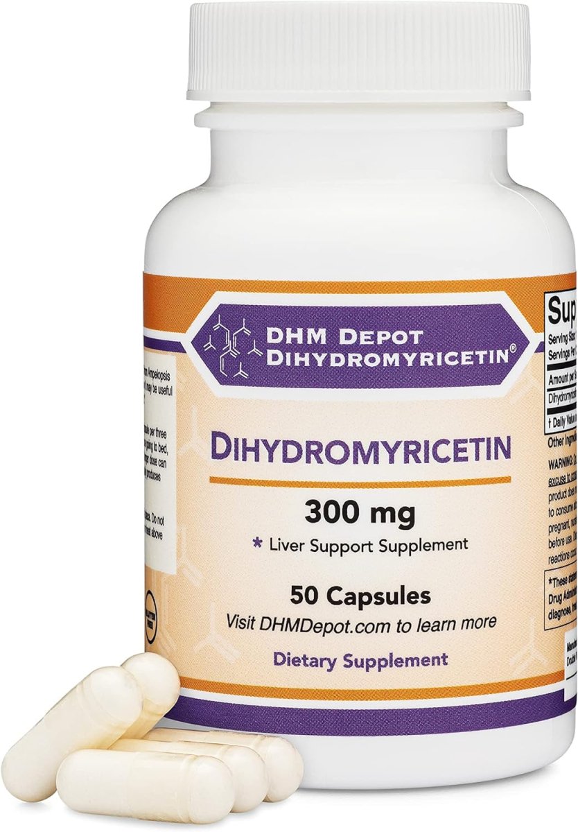 Dihydromyricetin (DHM) 50 Capsules, 300Mg, Liver Support Supplement - Suppviv