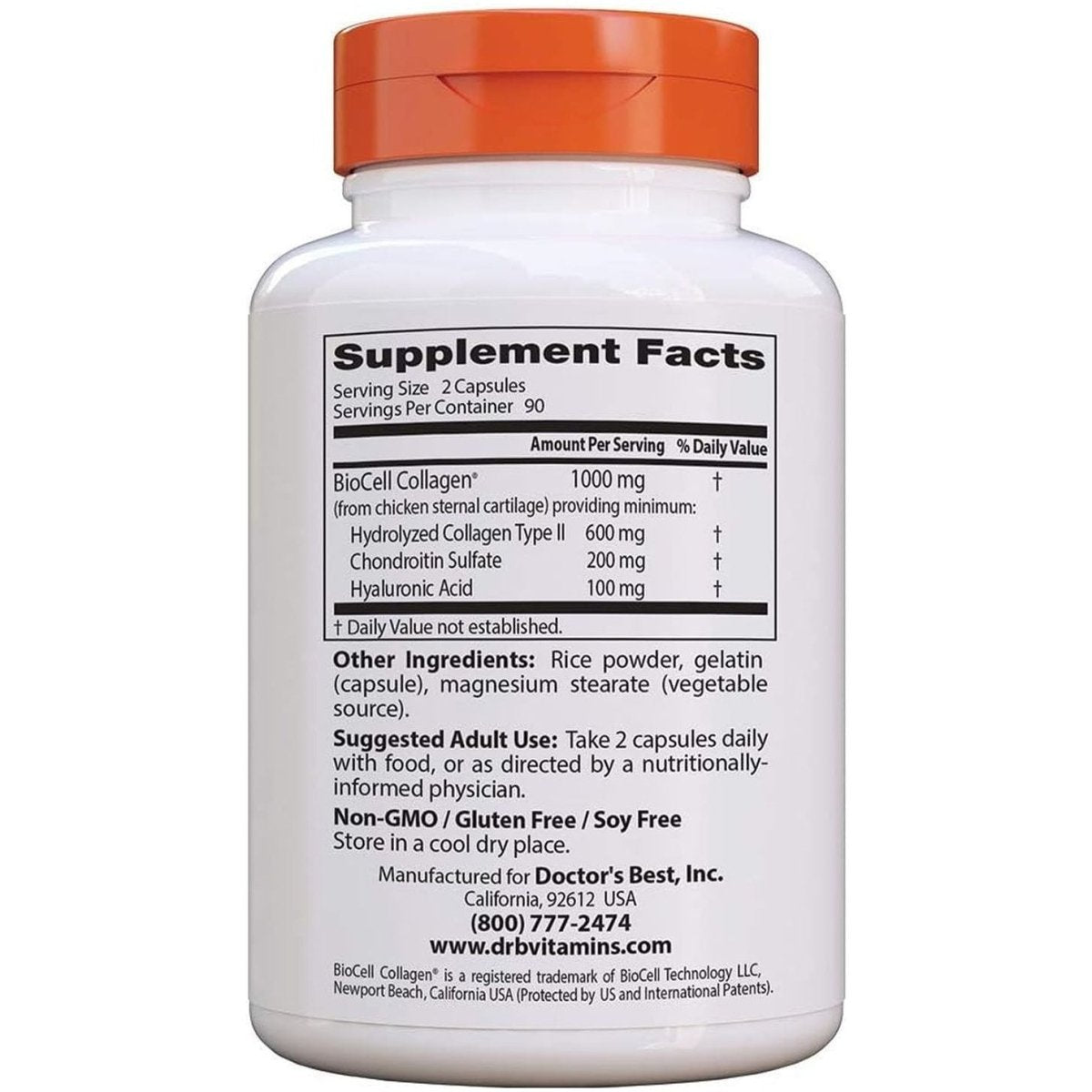 Doctor'S Best Hyaluronic Acid with Chondroitin Sulfate, 180 Count (Pack of 1) - Suppviv