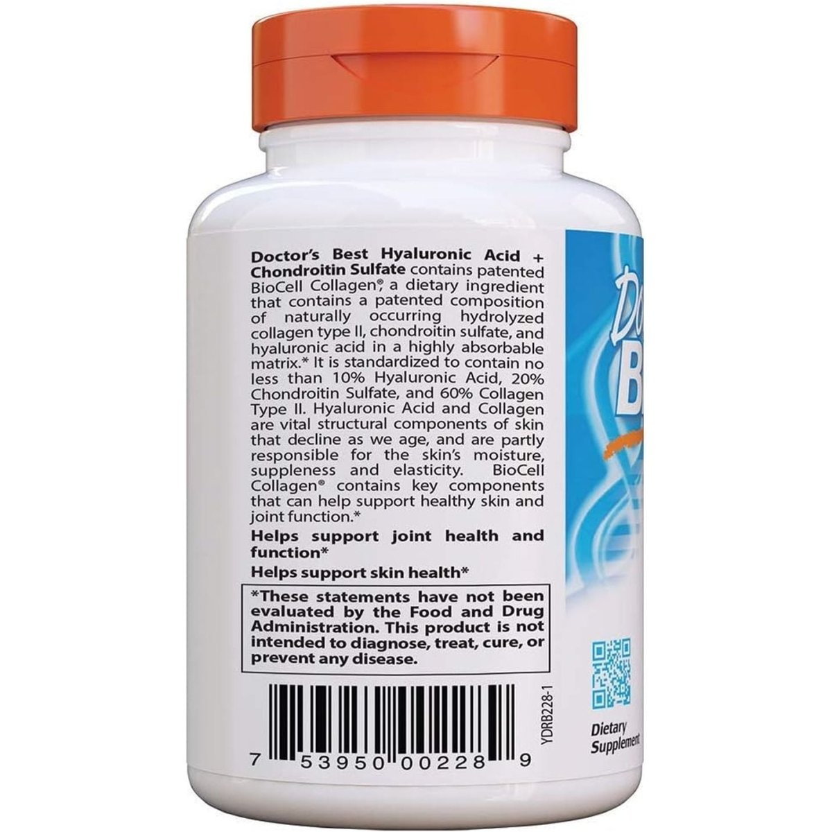 Doctor'S Best Hyaluronic Acid with Chondroitin Sulfate, 180 Count (Pack of 1) - Suppviv