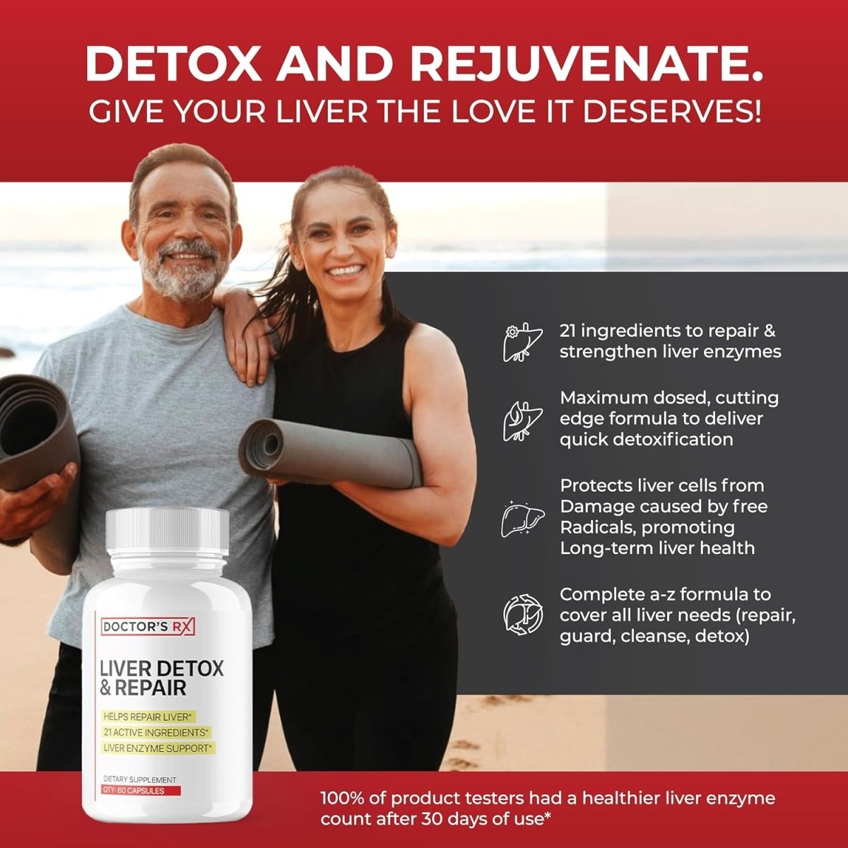 Doctor'S RX Premium Liver Cleanse & Detox Repair 60 Capsules - Suppviv