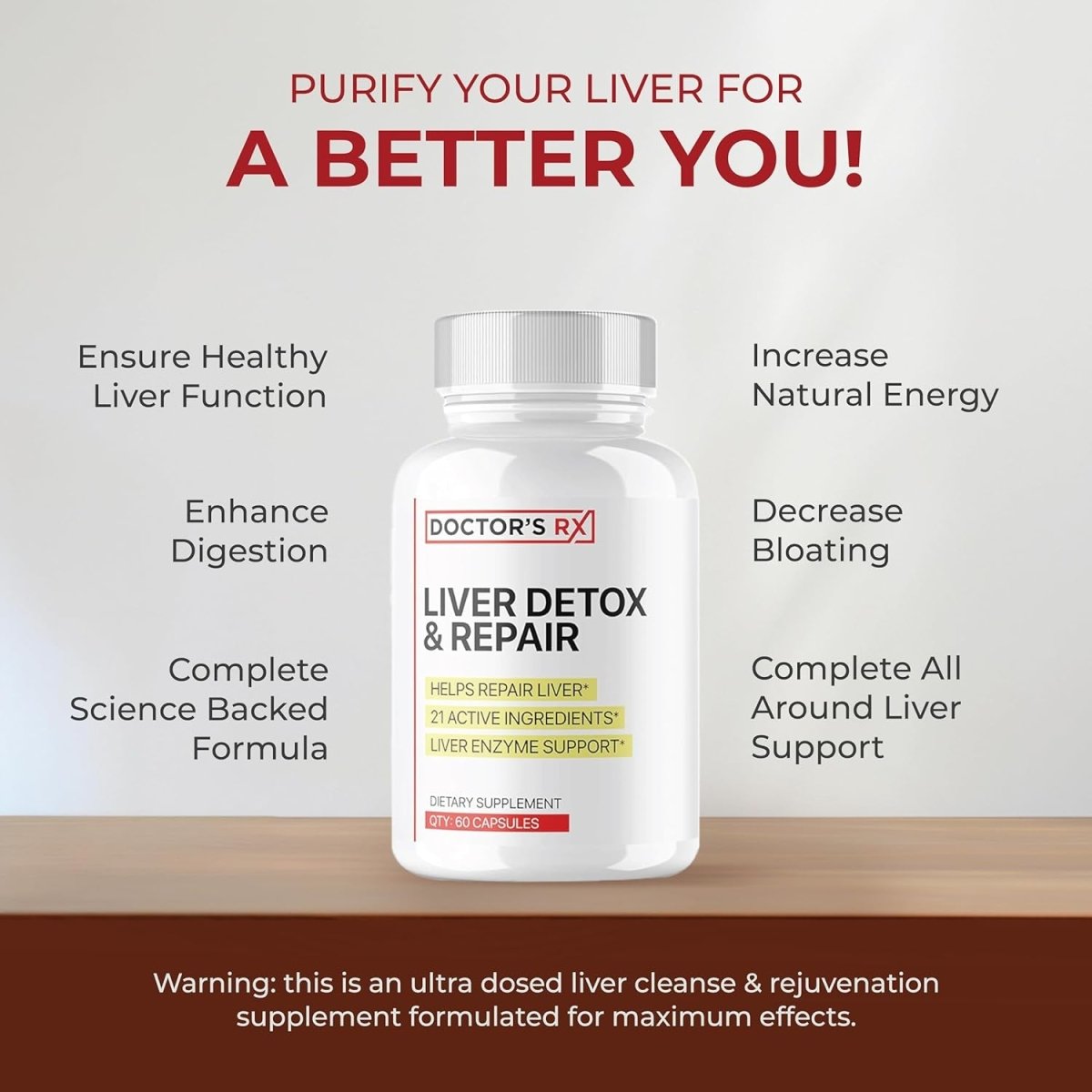 Doctor'S RX Premium Liver Cleanse & Detox Repair 60 Capsules - Suppviv