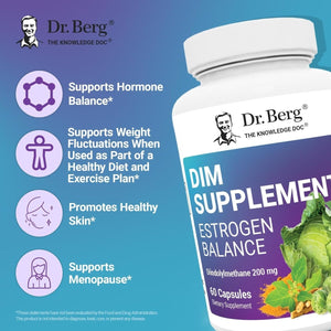 Dr. Berg DIM Supplement Estrogen Balance - 60 Capsules - Suppviv