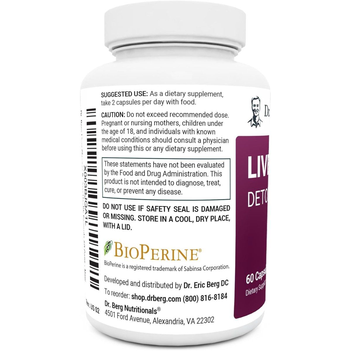 Dr. Berg Liver Cleanse Detox Milk Thistle Supplement 60 Capsules - Suppviv