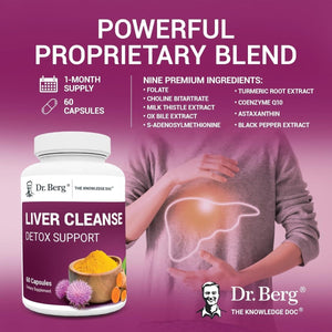 Dr. Berg Liver Cleanse Detox Milk Thistle Supplement 60 Capsules - Suppviv