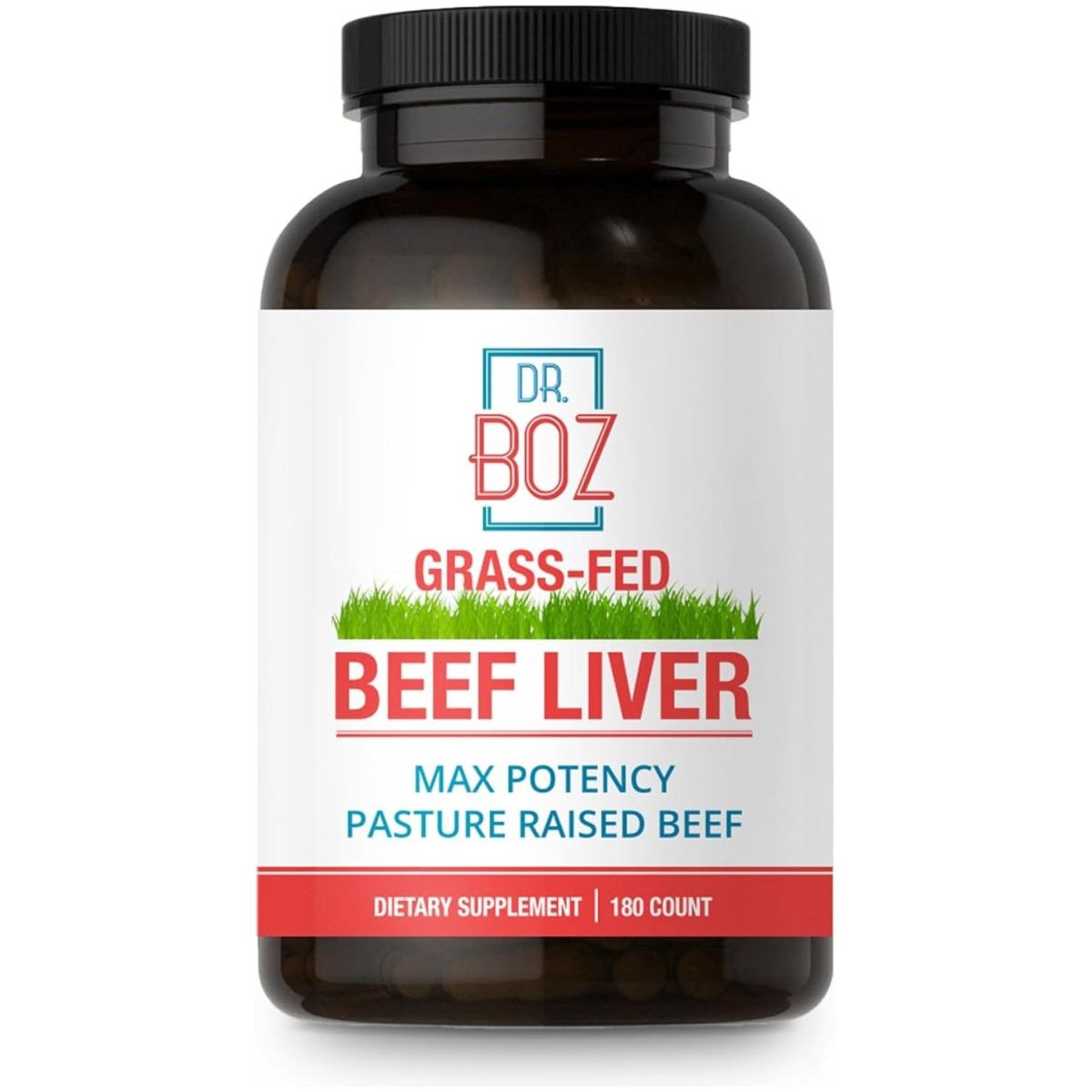 Dr. Boz - Beef Liver Capsules - Nutrient Dense Supplement - [180 Count] - Suppviv