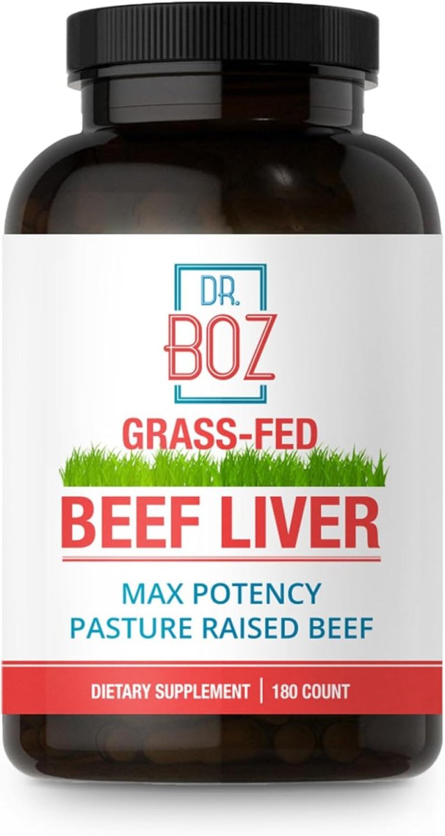 Dr. Boz - Beef Liver Capsules - Nutrient Dense Supplement - [180 Count] - Suppviv