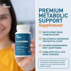 Dr. Tobias Fat Burner Nightly, Night Time Metabolic Support , 60 Capsules - Suppviv