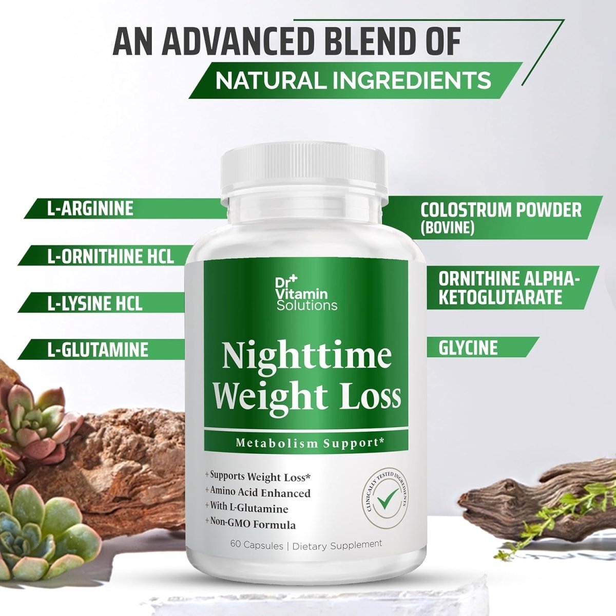 Dr Vitamin Nighttime Fat Burner Supplements - Appetite Suppressants for Weight Loss - 60 Capsules - Suppviv