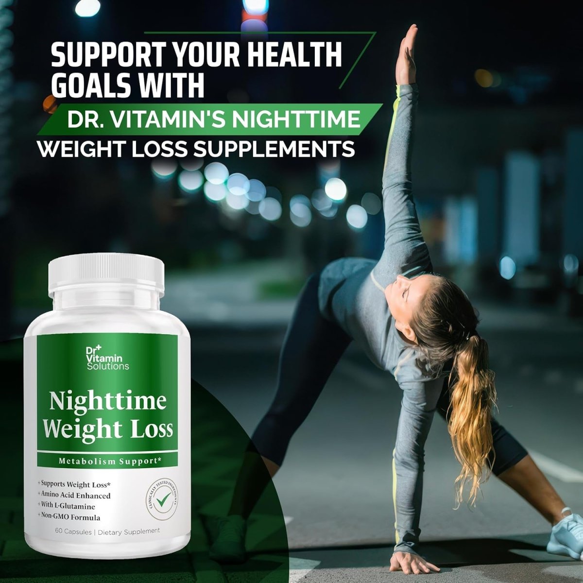 Dr Vitamin Nighttime Fat Burner Supplements - Appetite Suppressants for Weight Loss - 60 Capsules - Suppviv