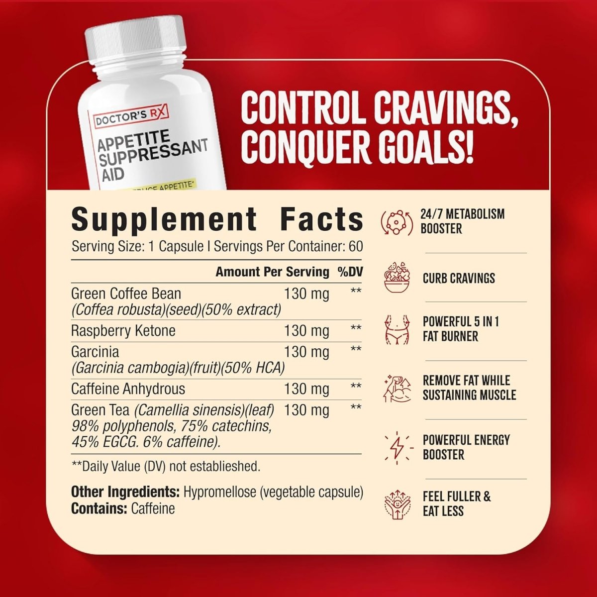 DRX Appetite Suppressant Weight Loss Pills for Women - New Belly Fat Burner for Women | 60 Capsules - Suppviv