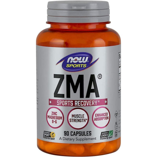 NOW Foods Sports Nutrition, ZMA (Zinc, Magnesium and Vitamin B-6), Sports Recovery, 90 Capsules