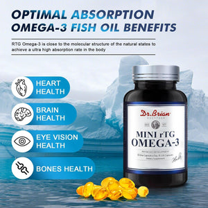 Dr.Brian Fish Oil Supplement 130 Softgel with EPA/DHA Fatty Acids Vitamin D E